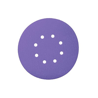 Диск шлифовальный на пленочной основе Sandwox 328 Purple Zirconia 8 отв. (125мм, Р400, 100шт) 328.125.400.08